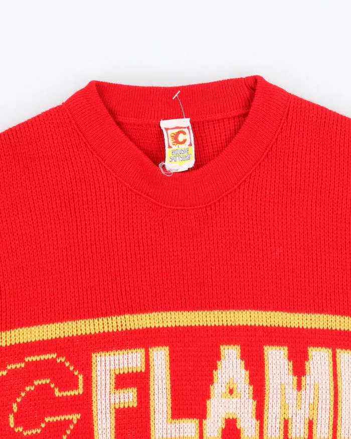 Vintage 90's Calgary Flames Printed Knit Jumper - L sold by Rokit product image thumbnail 3