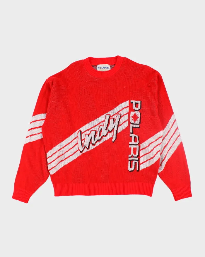 Vintage Indy Polaris Printed Knit Jumper - L sold by Rokit