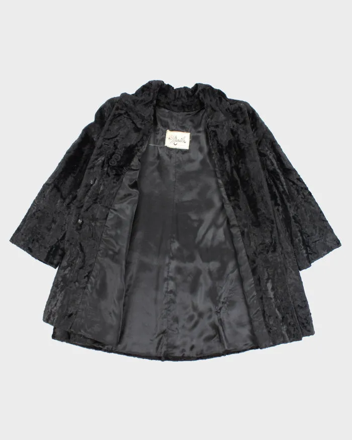 Vintage 60s Black Faux Fur Coat - M sold by Rokit product image thumbnail 5