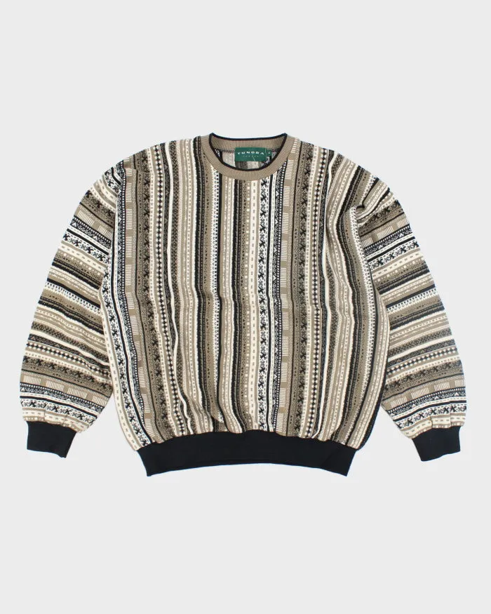 Vintage 90's Tundra Patterned Chunky Knit Jumper - M sold by Rokit