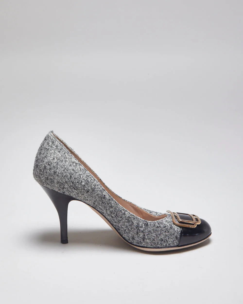 Salvatore Ferragamo Black & Grey Heels - UK6 sold by Rokit product image thumbnail 2