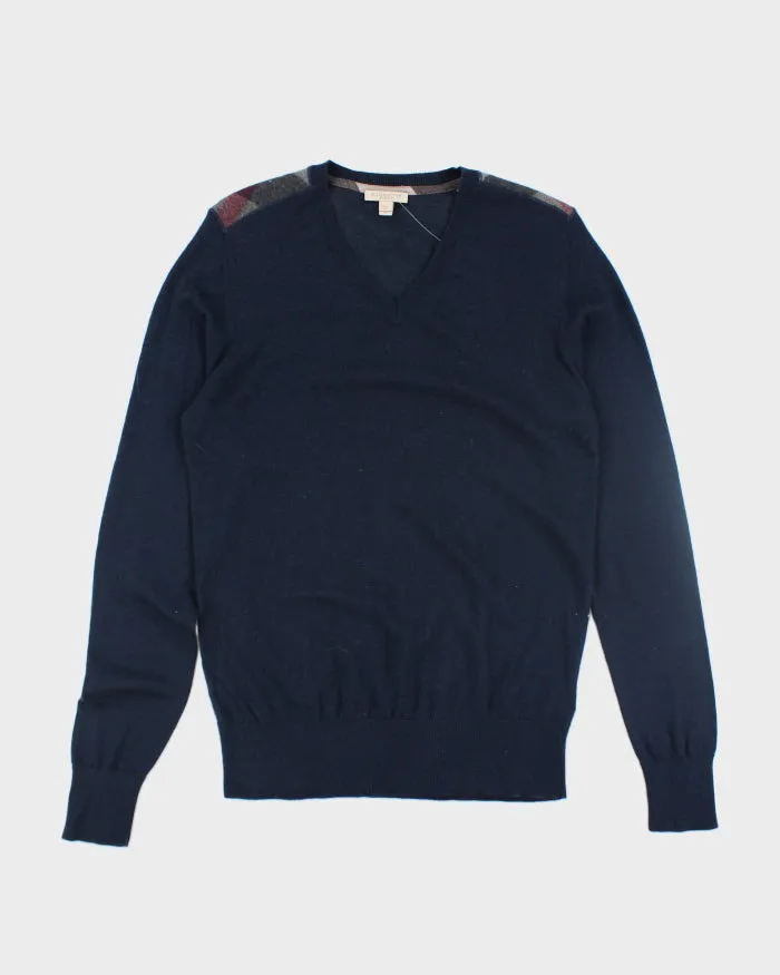 Vintage Burberry V-Neck Cashmere Blend Knit Jumper - M sold by Rokit