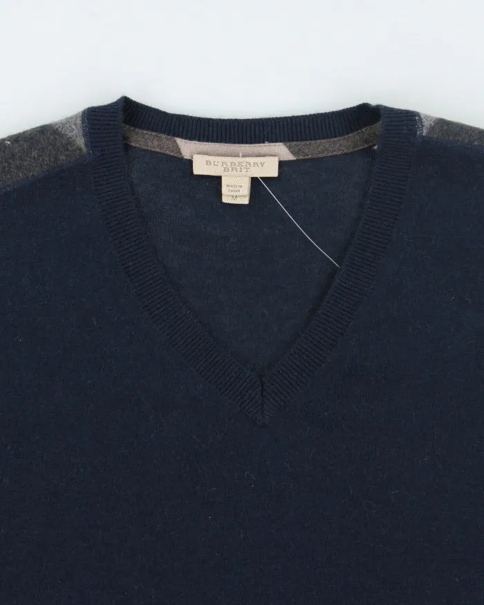 Vintage Burberry V-Neck Cashmere Blend Knit Jumper - M sold by Rokit product image thumbnail 3