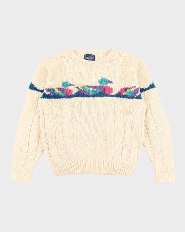 Vintage 80's Women's Woolrich Chunky Wool Knit Jumper - M sold by Rokit