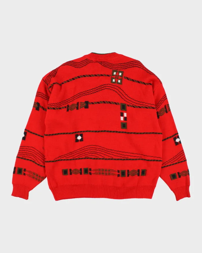 Vintage 90's London Fog Chunky Patterned Knit Jumper - XL sold by Rokit product image thumbnail 2