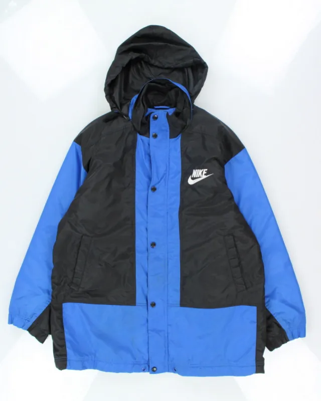 Vintage 90's Nike Two Tone Hooded Raincoat - L sold by Rokit