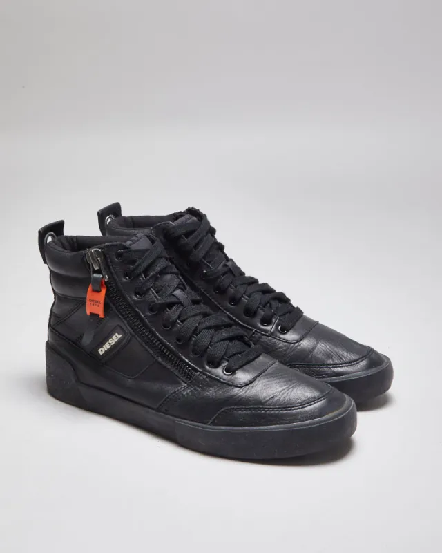 Vintage Y2K Diesel High Top Zip Trainers - UK 8 sold by Rokit
