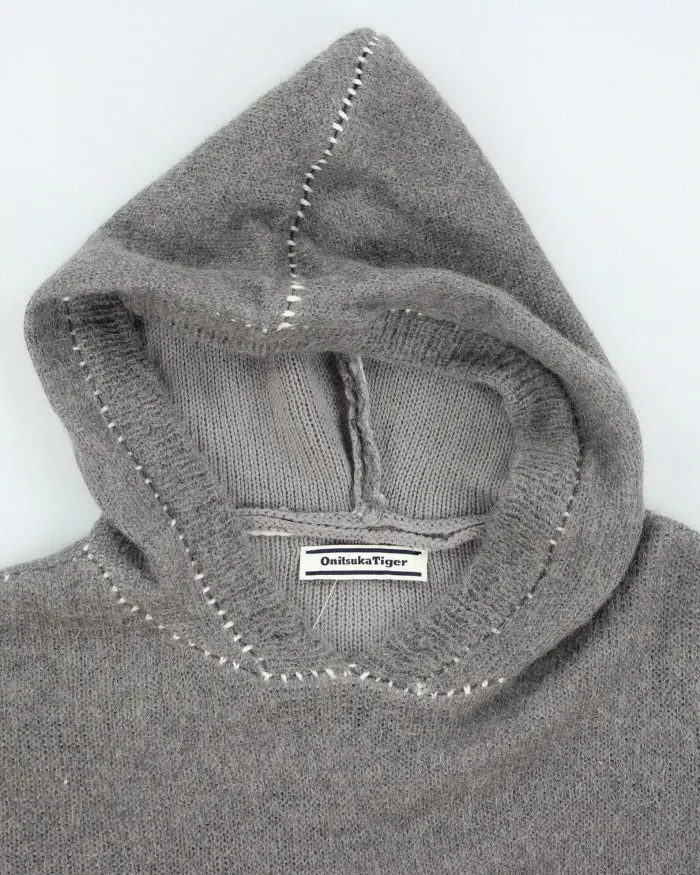 Onitsuka Tiger Grey Wool & Mohair Blend Hooded Jumper- M sold by Rokit product image thumbnail 3
