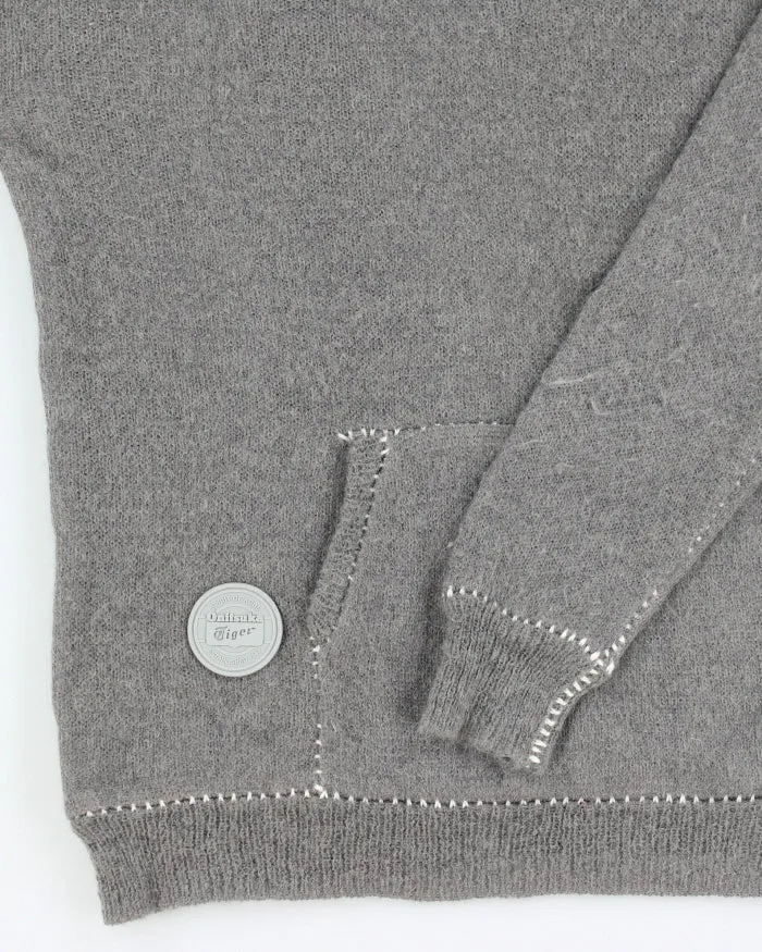 Onitsuka Tiger Grey Wool & Mohair Blend Hooded Jumper- M sold by Rokit product image thumbnail 4