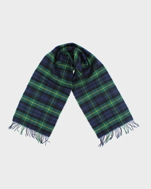 Vintage Ingles Burchan Checked Wool Scarf sold by Rokit