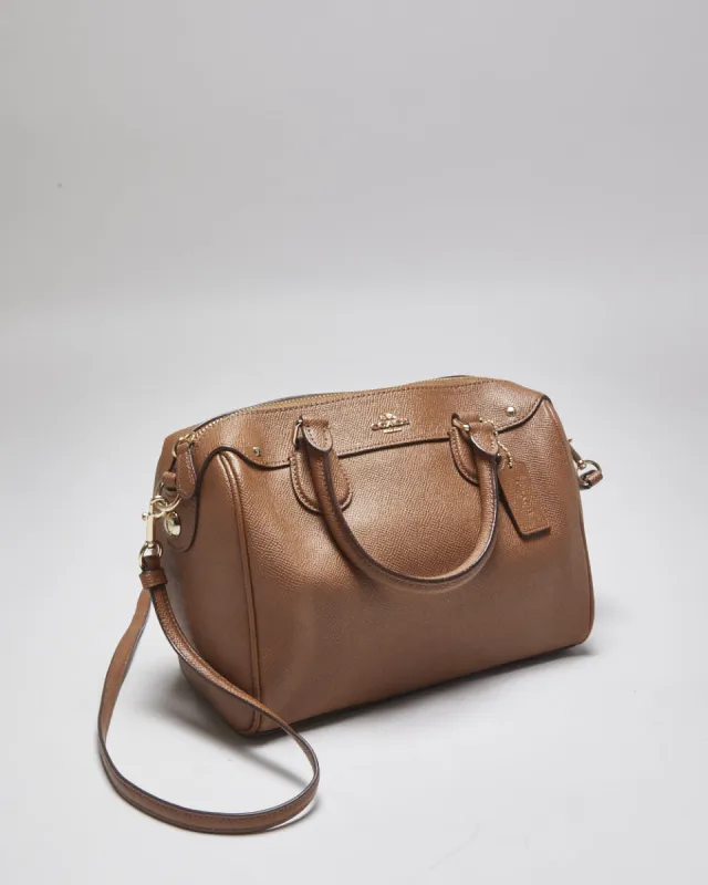 Coach Brown Leather Shoulder Bag sold by Rokit