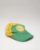 Y2k 00s Budweiser Green & Yellow Baseball Cap sold by Rokit