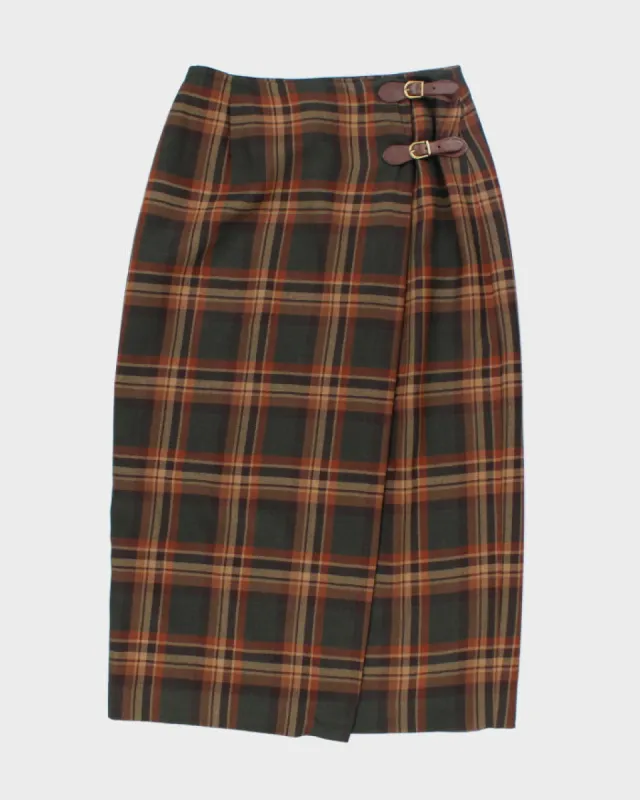 Vintage Ralph Lauren Wool Check Skirt - S sold by Rokit