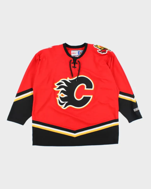 Vintage 2000's CCM Calgary Flames NHL Jersey - L sold by Rokit