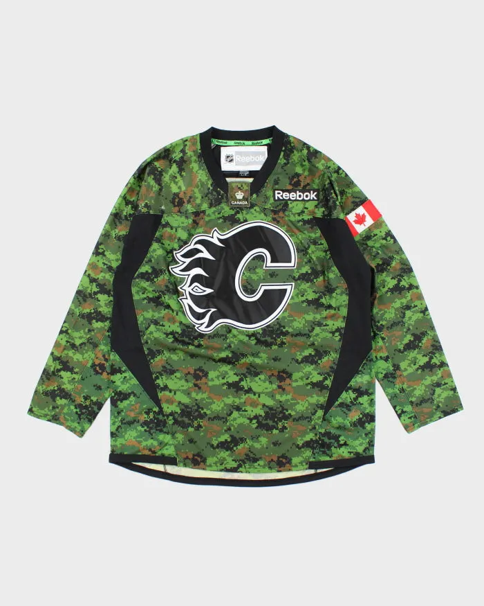 Vintage Calgary Flames Camouflage Hockey Sports Jersey - L sold by Rokit