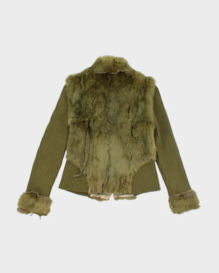 Y2k 00s MaxMara Faux Fur Knit Zip-up Jacket - S sold by Rokit product image thumbnail 2