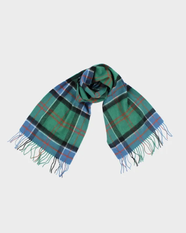 Vintage Clans Scotland Checked Wool Scarf sold by Rokit