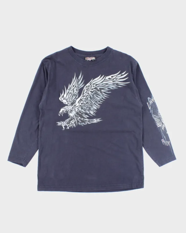 Y2k 00s Eagle Tattoo Long Sleeve T-shirt - S sold by Rokit