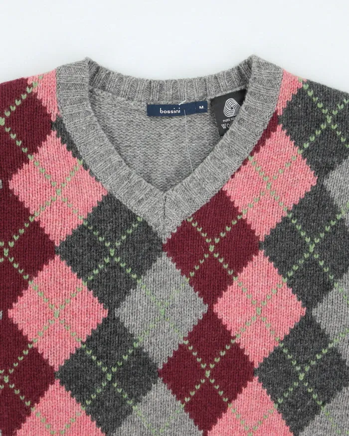 Vintage Bossini Argyle Wool Knit Jumper - M sold by Rokit product image thumbnail 3