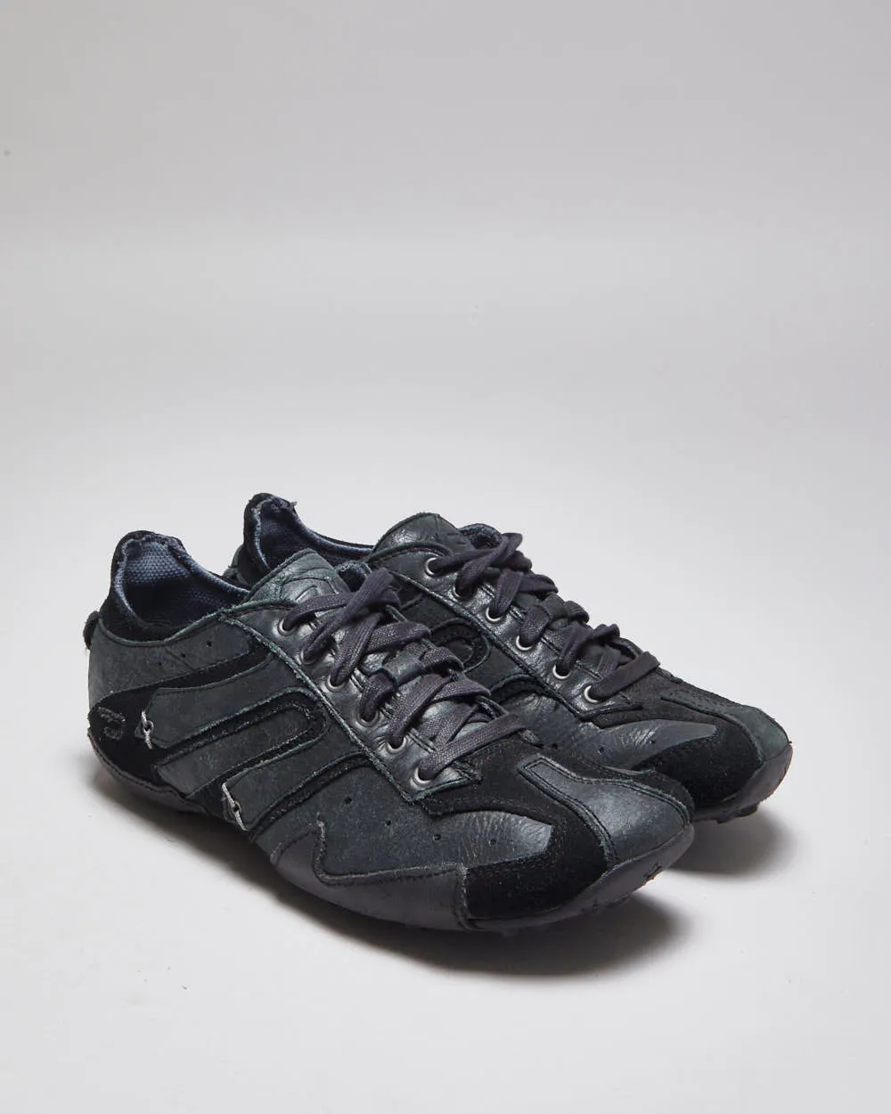 Vintage Y2K Diesel Leather Trainers - UK 7.5 sold by Rokit