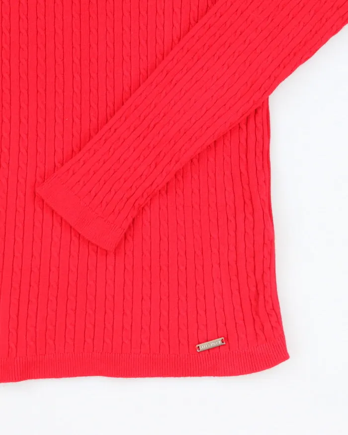 Tommy Hilfiger Red Knit Jumper - M sold by Rokit product image thumbnail 4