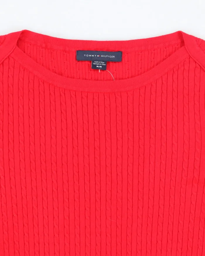 Tommy Hilfiger Red Knit Jumper - M sold by Rokit product image thumbnail 3