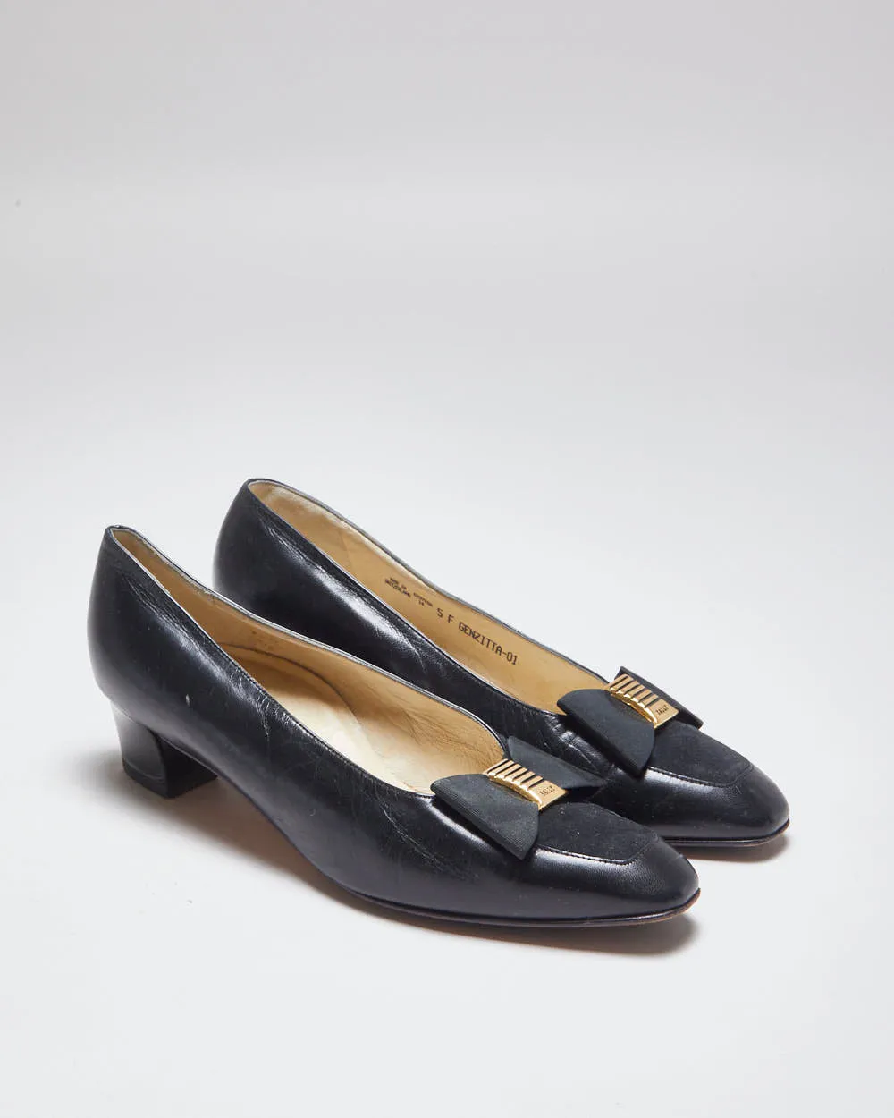 Bally Leather Heeled Loafers- UK5 sold by Rokit