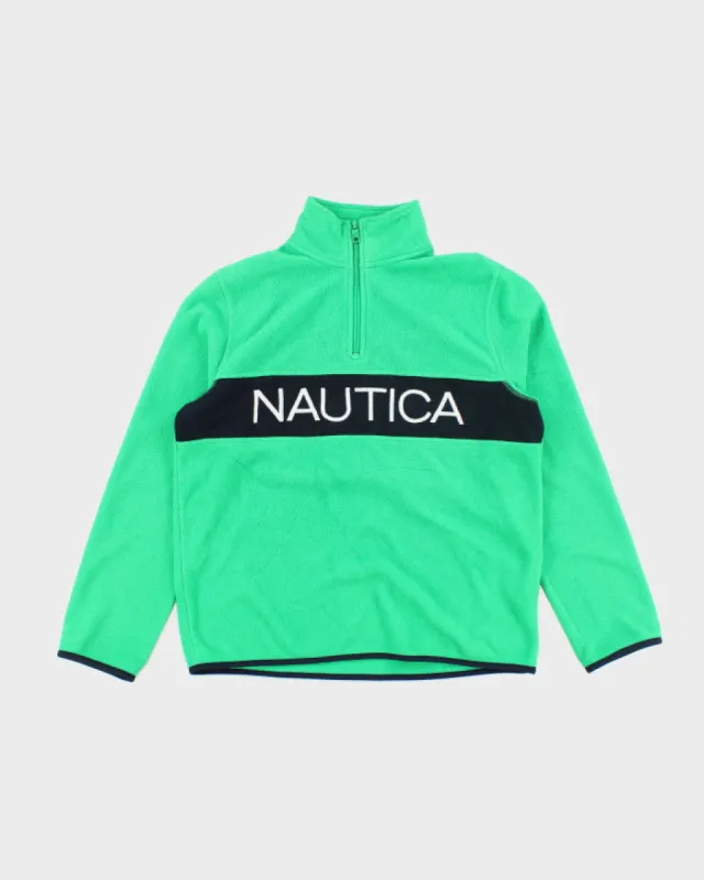Vintage Nautica Two Tone Half Button Fleece - S sold by Rokit