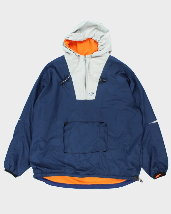 Vintage 90's Fox Motocross Racing Pullover Lined Hooded Jacket - L sold by Rokit