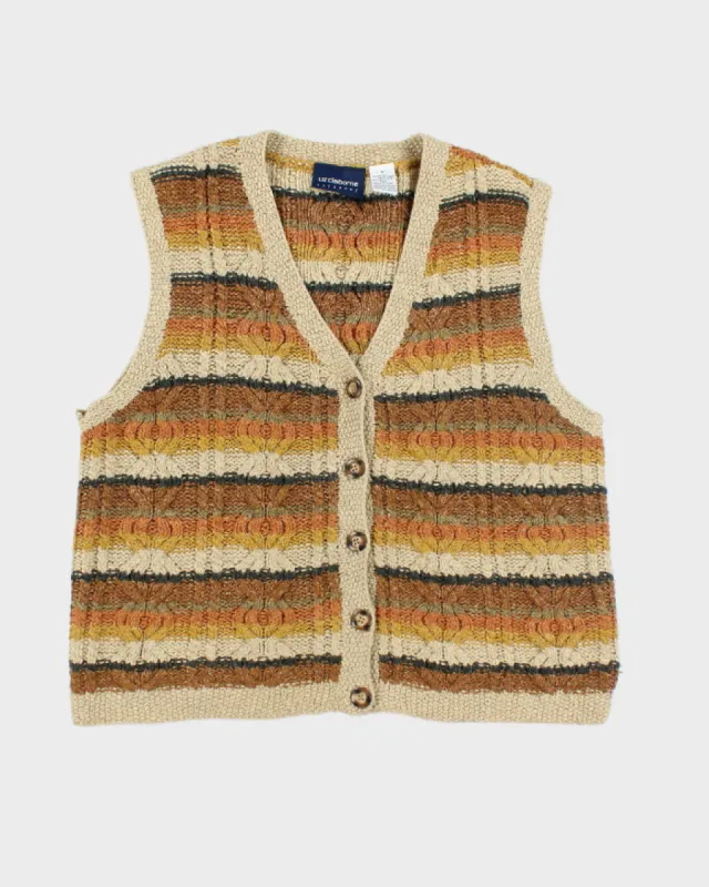 Vintage Y2K Liz Claiborne Wool Blend Chunky Tank Cardigan - M sold by Rokit