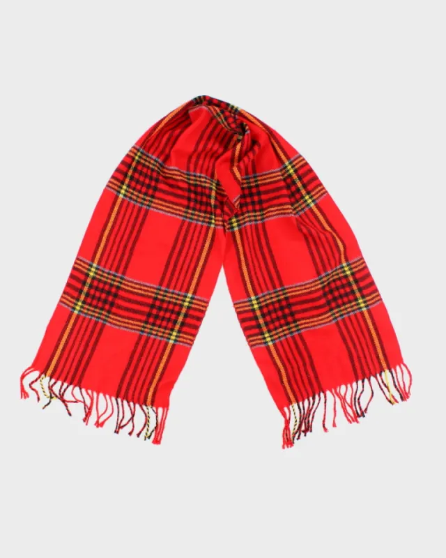 Vintage Royal Rossi Checked Cashmere Scarf sold by Rokit
