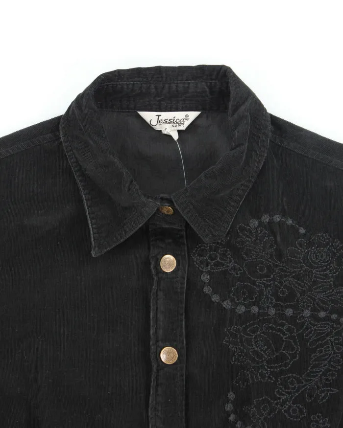 Vintage 90s Jessica Embroidered Corduroy Shirt - M sold by Rokit product image thumbnail 3