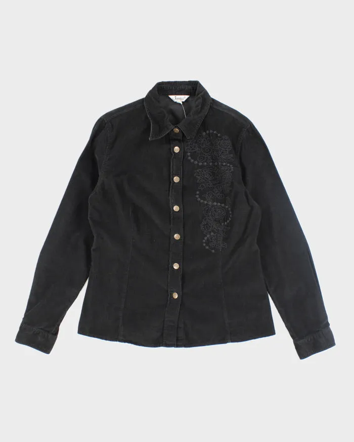 Vintage 90s Jessica Embroidered Corduroy Shirt - M sold by Rokit