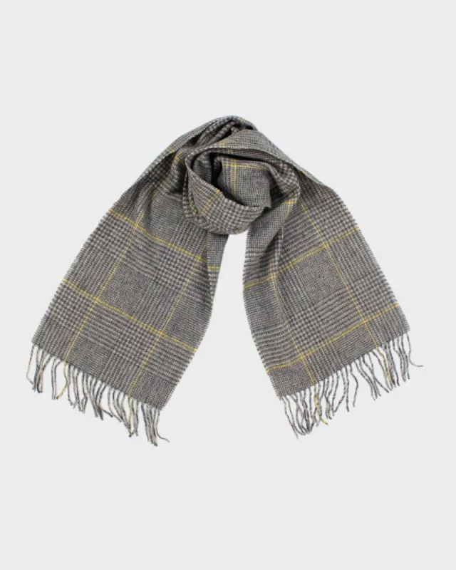 Vintage Black Brown Wool Scarf sold by Rokit