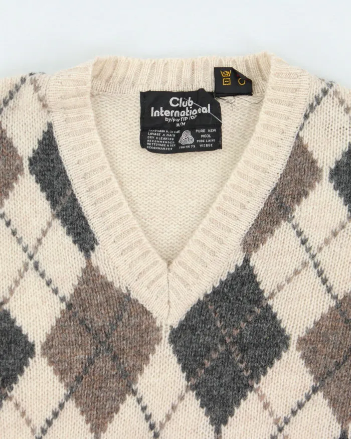 Vintage Club International Wool Argyle Knit Jumper - M sold by Rokit product image thumbnail 3