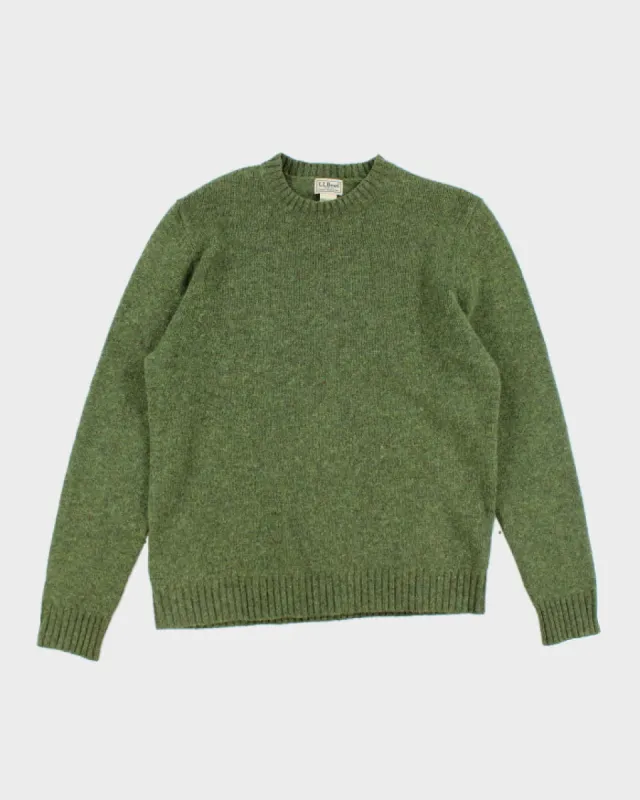 Vintage L.L.Bean Green Wool Knit Jumper - M sold by Rokit
