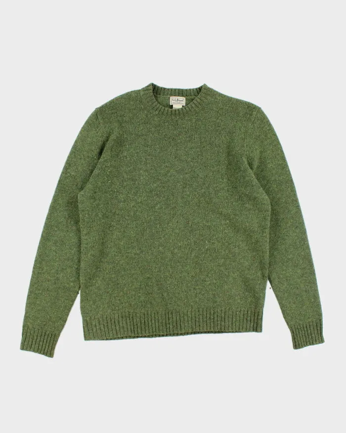 Vintage L.L.Bean Green Wool Knit Jumper - M sold by Rokit