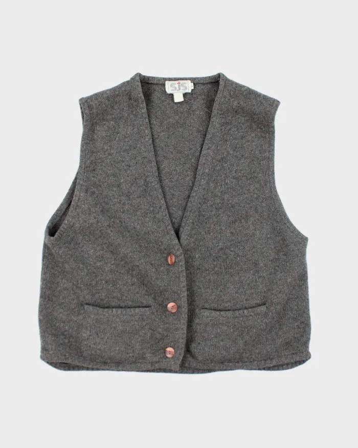 Vintage SJS Wool Button-up Tank - L sold by Rokit