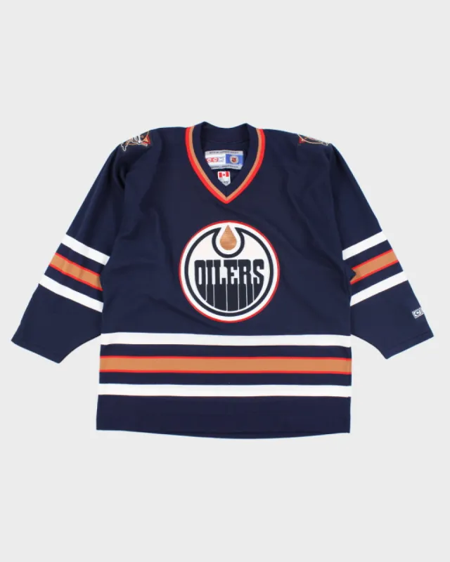 Vintage CCM Edmonton Oilers Oversized NHL Hockey Jersey - L sold by Rokit