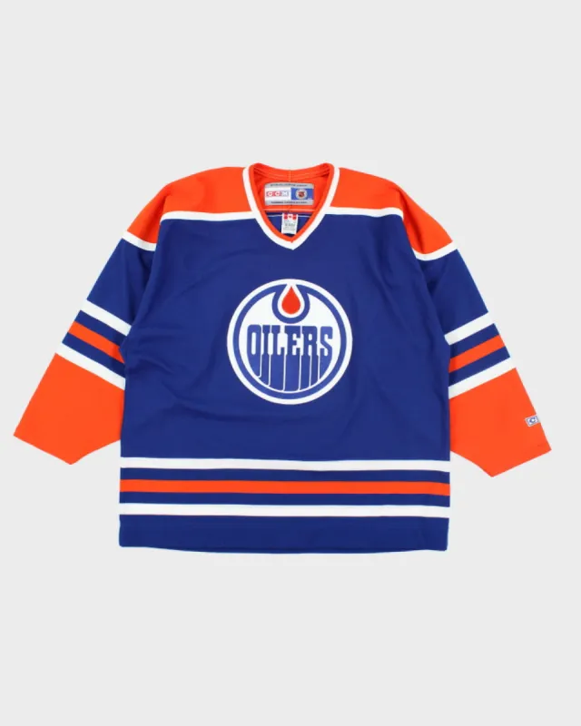 Vintage CCM Edmonton Oilers Oversized NHL Hockey Jersey - XL sold by Rokit