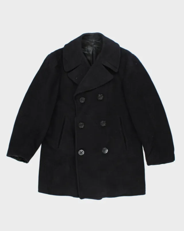 Vintage 90's Wool Double Breasted Sailor Style Jacket - L sold by Rokit