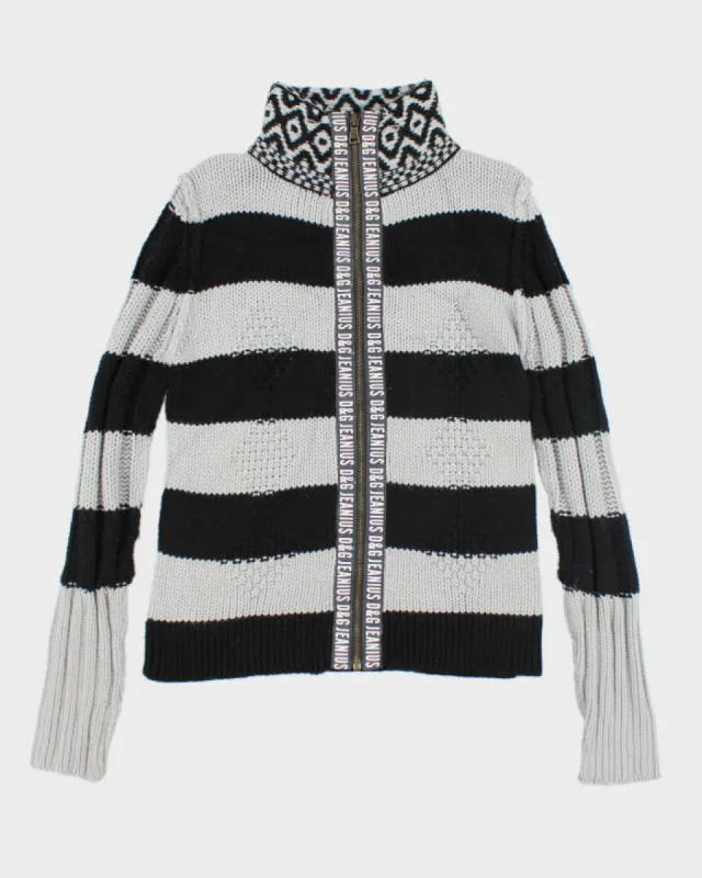 Dolce & Gabbana Knit Wool Blend Zip-up Cardigan - M sold by Rokit