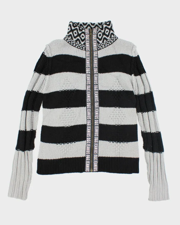 Dolce & Gabbana Knit Wool Blend Zip-up Cardigan - M sold by Rokit