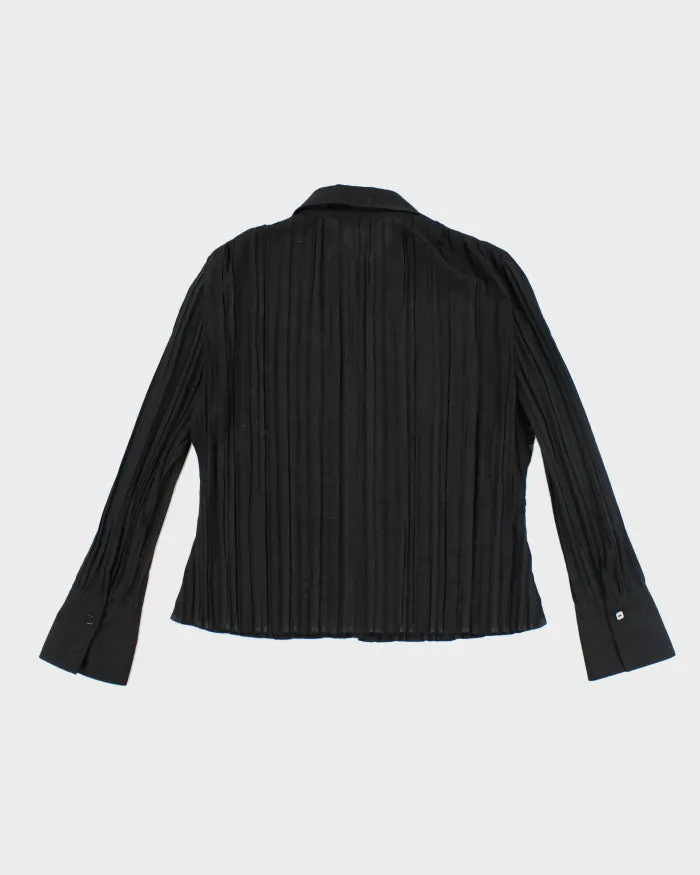 Vintage 90s Lace Pleated Black Shirt - L sold by Rokit product image thumbnail 2