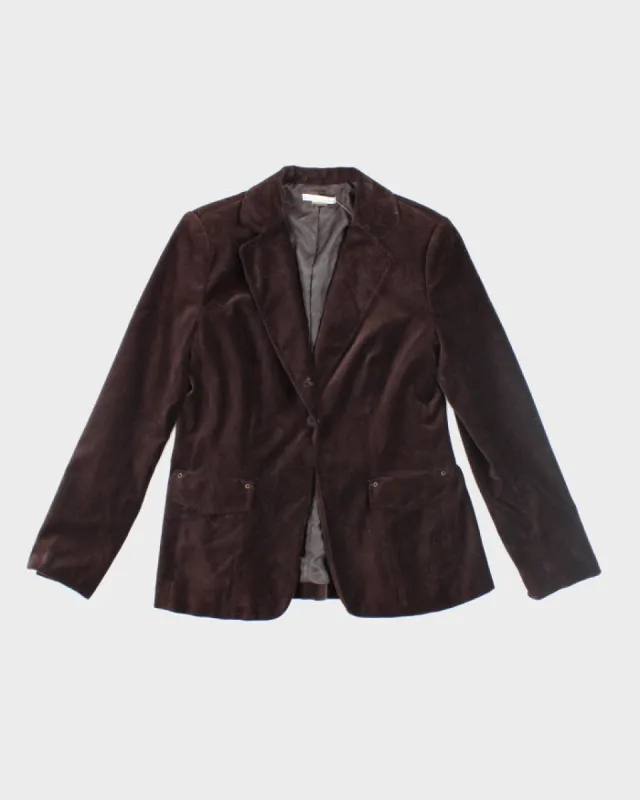 Peter Nygard Brown Velvet Blazer - M sold by Rokit