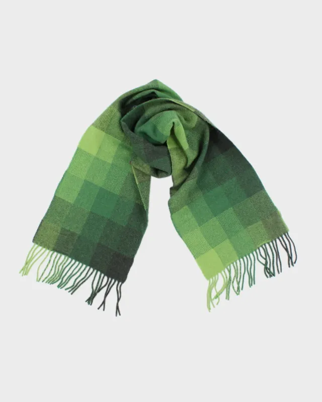 Vintage Avoca Green Cashmere & Wool Scarf sold by Rokit