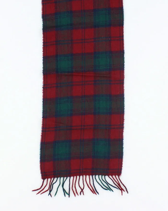 Vintage Red & Green Wool Checked Scarf sold by Rokit product image thumbnail 3