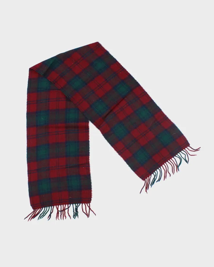 Vintage Red & Green Wool Checked Scarf sold by Rokit product image thumbnail 2