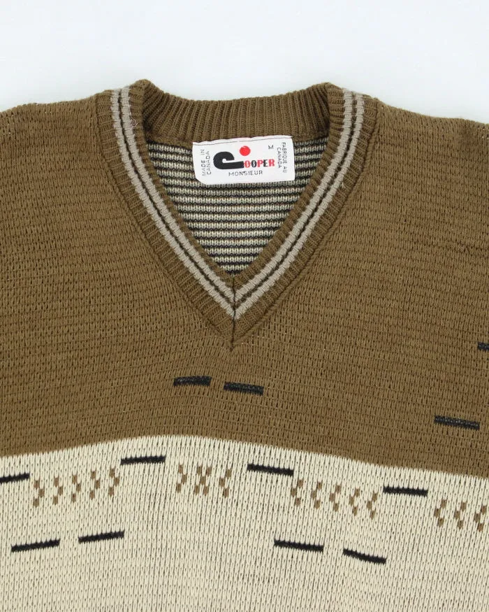 Vintage Cooper Green V-neck Wool Blend Knit Jumper - M sold by Rokit product image thumbnail 3