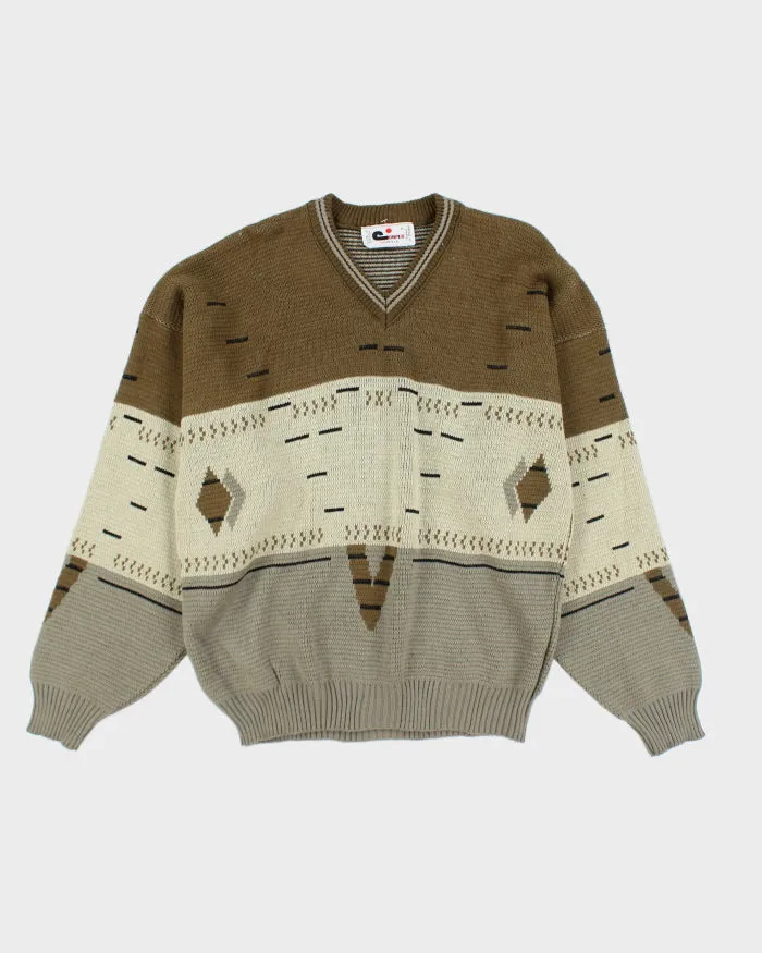 Vintage Cooper Green V-neck Wool Blend Knit Jumper - M sold by Rokit